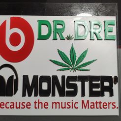 IMG_20220311_170044.jpg Файл STL Логотип Monster Beats Dr.Dre・Шаблон для 3D-печати для загрузки