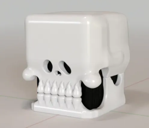💀 Skull Cube Deck Box・Free OBJ File for 3D printing・Cults