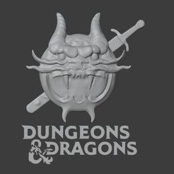 1.jpg Fichier STL Bouclier et logo D & D・Objet pour imprimante 3D à télécharger