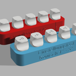 Einstellungstest_konisch.png Fichier STL set de Calibration pour modèle imprimé SLA - Dentaire・Plan imprimable en 3D à télécharger
