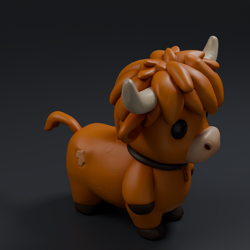 Highland Cow 3D printable STL miniature