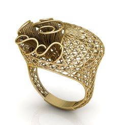 RFZ-SNL-024-R-58_1.jpg STL file Gold Ring R024・Template to download and 3D print