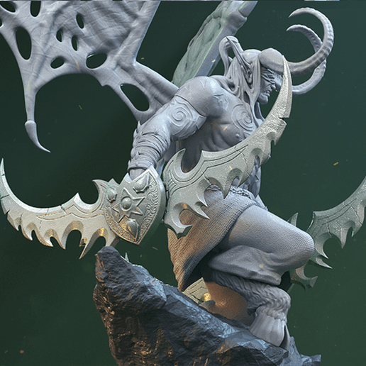 Illidan Stormrage 3D model for 3D Printing 3D print model 3D model