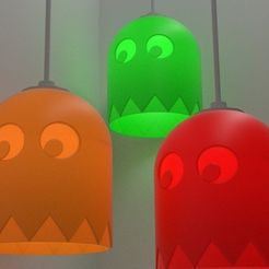 PacMan6_preview_featured.jpg Download free STL file PacMan Inspired Light Shade • Model to 3D print, stensethjeremy