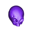 ALIEN SKULL.stl Fichier STL gratuit CRÂNE GRIS D'ÉTRANGER・Objet pour impression 3D à télécharger