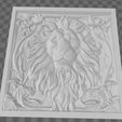 2.jpg Lion head relief 3D model, STL, CNC milling