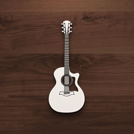 Acoustic Guitar 3D Model - Detailed Musical Instrument Replica