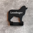 57-leonburger-WITH-NAME.png leonburger dog lead hook stl file