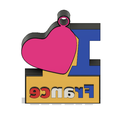 d.png Key ring I love France / porte-clés I Love France