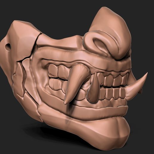 🗡️ Traditional Japanese Mask・Free STL File for ・Cults