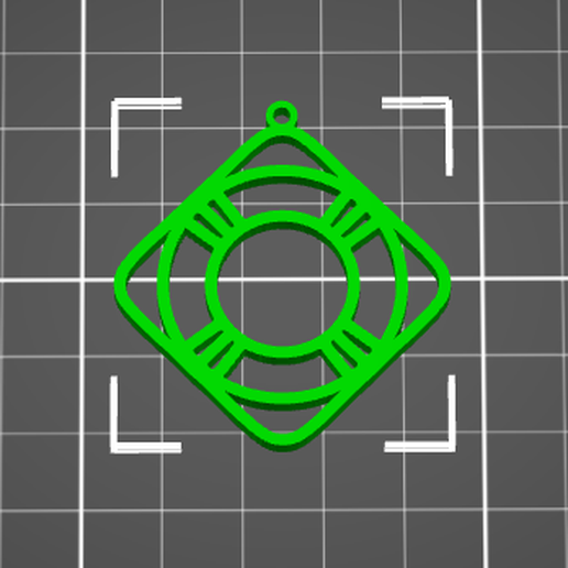 Swim ring, life ring, HANGER FOR NECKLACE, JEWELRY, EAR RINGS, KEY HANGER, CHARM 3D model