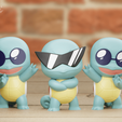 squirtle_squadb.png Squirtle Squad Chibi Shades Sunglasses Pokemon 3 models