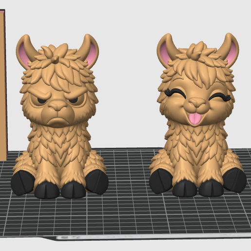 Grumpy & Happy Alpaca – Funny Cute Alpaca / Llama Figurines | STL & 3MF 3D Print Files