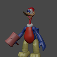 PICA-PAU-7.png Woody Woodpecker Articulated 1940s
