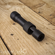 m4-SPR-mk12-Muzzle-brake-flash-hider-compensator-OPS-3D-print-STL-2.png Airsoft muzzle brake SPR mk12 and silencer OPS 12th - complete set!