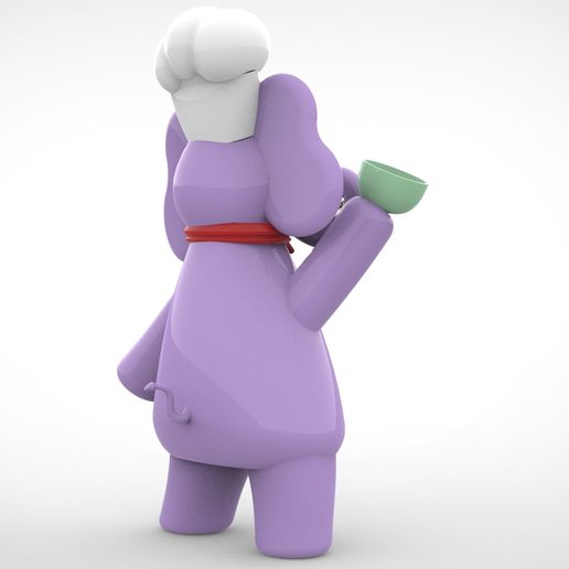 Elephant chef - 3D model önizlemesi
