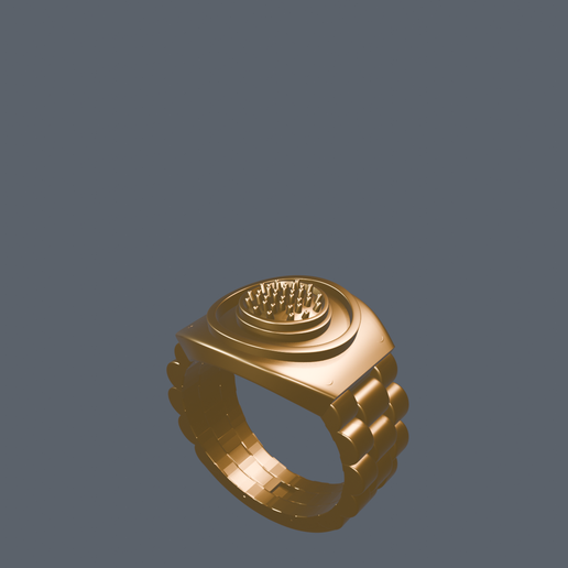 Round Halo Rope Band Ring