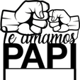 caketopperpuño.png Cake topper fist father and son, father's day