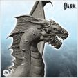 8.jpg Dragon with big wings standing on rocky ground (18) - Fantasy Medieval Dark Chaos Animal Beast Undead
