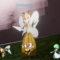 gardedrill-cover.png Gardevoir Beedrill Fusion Gardedrill Pokemon Figure STL