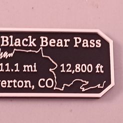20230603_185624.jpg Fichier OBJ Maverick's Trail Badge Black Bear Pass Silverton Colorado・Design à télécharger et à imprimer en 3D
