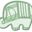 Elefante - copia.png Elephant 1 cookie cutter