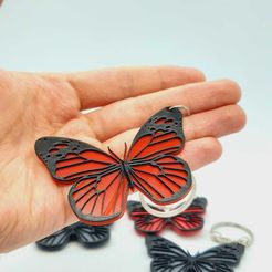 5.jpg STL-Datei Schlüsselanhänger Schmetterling kostenlos・Modell zum 3D-Drucken zum herunterladen