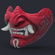 Render_Etsy.61.jpg Samurai demon mask 3D printed model