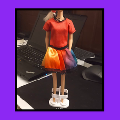 1.png Archivo STL Soporte para muñecas Barbie・Diseño de impresión en 3D para descargar