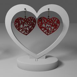 rheart3.jpg Descargar archivo STL Pendiente Corazón 3 • Modelo para imprimir en 3D, LC-Designs-