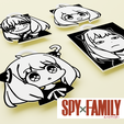 u5ntitled.png 3D file SPY X FAMILY - ANYA KEYCHAINS・3D printer model to download