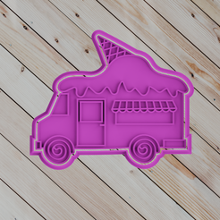 2.png STL file COOKIE CUTTER ice cream truck・3D printable design to download