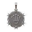 Rolex-crown-Halo-Barb-wire-round-pendant-11.jpg Couronne de montre pendentif rond avec bague Modèle d'impression 3D