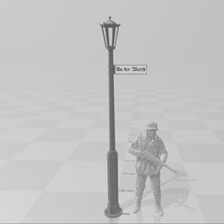 Bln der Warth street lamp German 1940