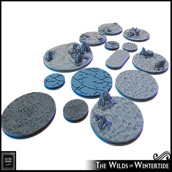 b2.png Archivo STL gratis Bases de 1 - 3" - Wilds of Wintertide・Diseño de impresión 3D para descargar
