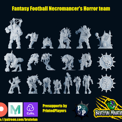 Necro-Full-Team-1.png 3D file Fantasy Football Necromancer's Horrors Team - Pre-supported・3D printing idea to download