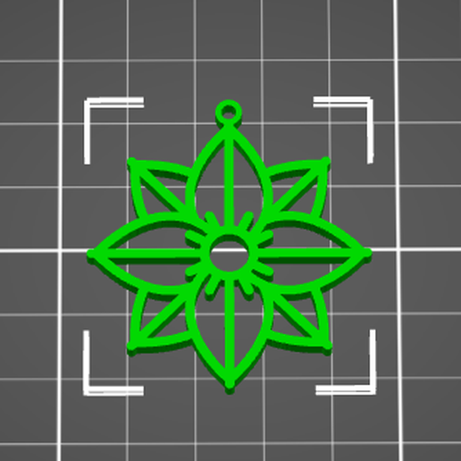 FLOWER, PENDANT FOR NECKLACE, JEWELRY, EARRINGS, KEYCHAIN, CHARM 3D model