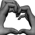 HandsCoupleWFrame2.jpg Heart sign hands couple in love