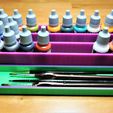 Bild-1-2.jpg Vallejo paint stand for 24 bottles with brush tray.
