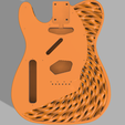 orange.png Custom Fender Telecaster Spiral Gyroid Design Pattern Left Handed