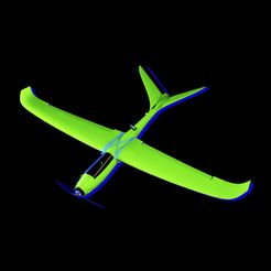 Untitled-1.jpg STL file RC V-Tail Airplane Hotliner・3D printable design to download