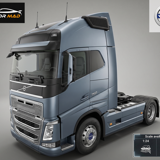 Volvo FH16 750 – Semi Truck Cab Tractor Unit STL 3D Print Model