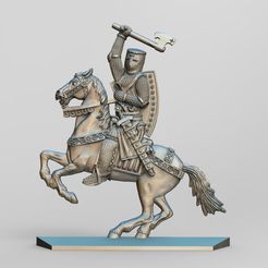 0.jpg OBJ-Datei Ritter zu Pferde 9・Vorlage für 3D-Druck zum herunterladen, ypiter