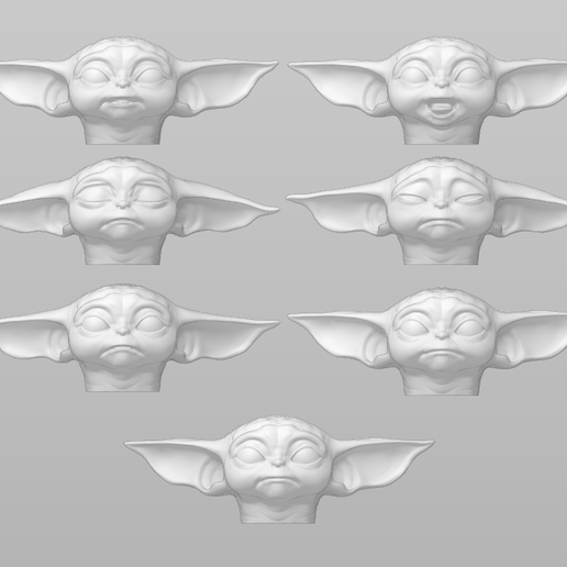 3D file GROGU - Baby Yoda Using the Force - With Cup - PACK - The ...