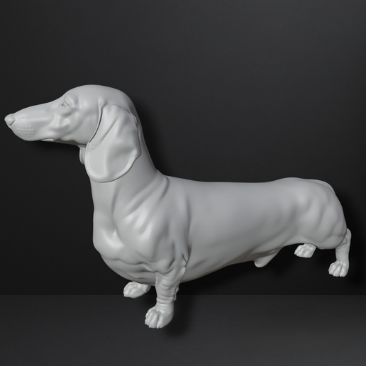 Dachshund Escultura Realista Coleccionable High Detail 🐾🐶