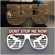 123.jpg Freddie Mercury Dont Stop Me Now Plastic Party Glasses 3D Model STL