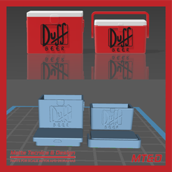 Duff.png Fichier STL 2 autres modèles Duff Beer Ice Box Vintage Cooler pour Scale Autos et Dioramas・Plan à imprimer en 3D à télécharger