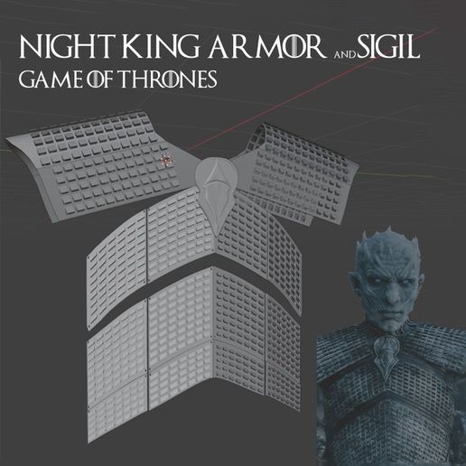 Night King Likeness Armor & Sigil (Game of thrones)