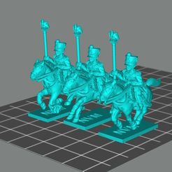 NMV_FR_CC_1806_Flag_charge.jpg 3D file 6MM NAPOLEONIC FENCH CHASSEUR A CHEVAL 1806 CAMPAIGN DRESS CHARGING-Flag・Model to download and 3D print