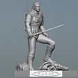 Preview09.jpg Geralt vs The Crones The Witcher 3 - Henry Cavill Version 3D print model